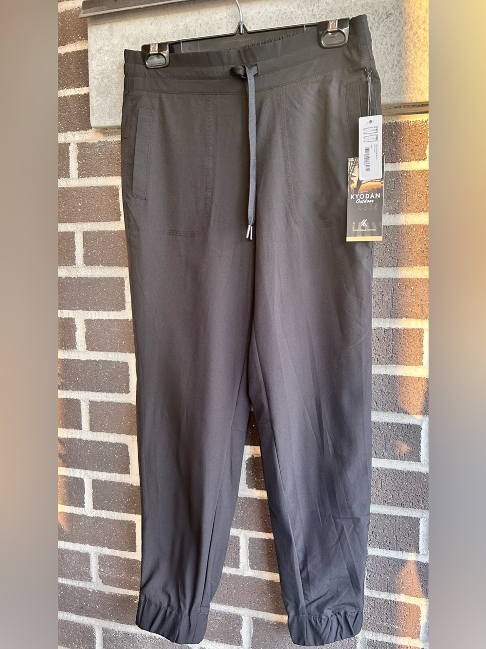 Kyodan Women’s Black Athletic Jogger Pants with Drawstring - Size Small
